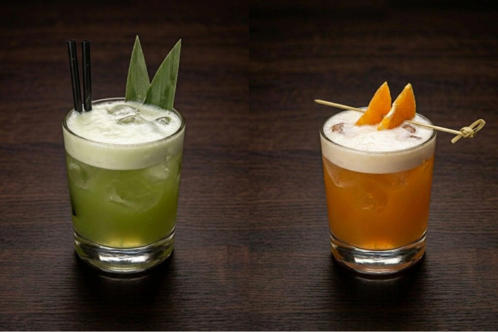New signature cocktails at a pan Asian restaurant in London, served at a Japanese restaurant in Notting Hill